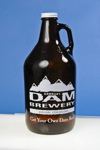Dillon Dam Brewery Get Your Own Dam Beer 64 oz. Glass Growler