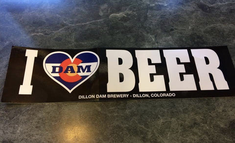 I LOVE DAM BEER Colorado Bumpersticker